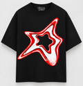 Red Distorted Graphic T-Shirt